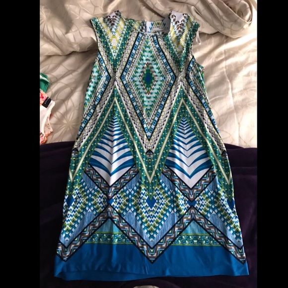 💙MULTICOLOR AZTEC PRINT DRESS - Picture 3 of 7